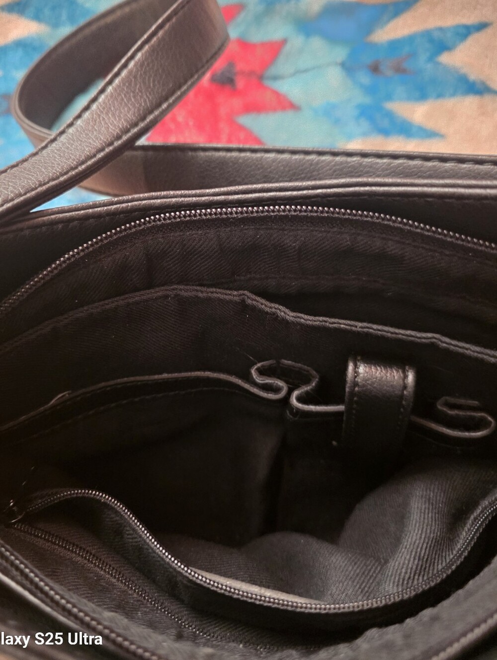 Vintage Y2K Black Minimalist Leather Shoulder Bag Handbag Pristine Leather - Picture 11 of 15